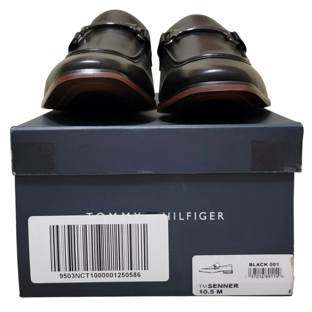 Tommy Hilfiger Men Senner Slip On Horsebit Loafers Size US 10.5M Black